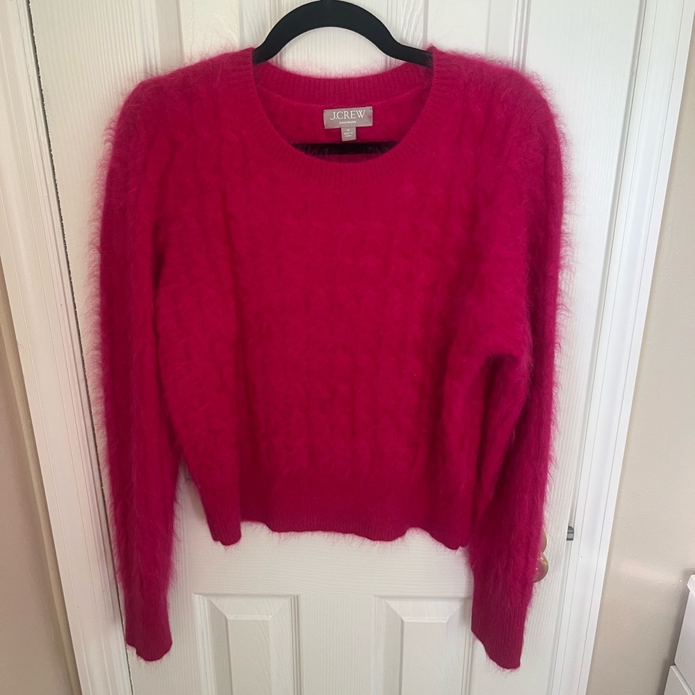 J. Crew Pink Cashmere Crew Neck Sweater